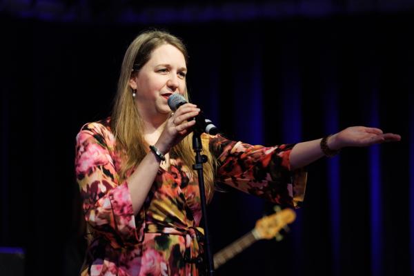 Foto: Bram Saeys; Pius X Eindexamen presentatie optreden, kunstwerken