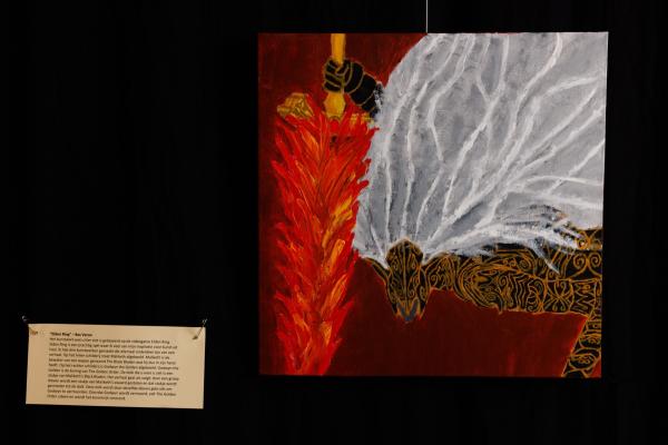 Foto: Bram Saeys; Pius X Eindexamen presentatie optreden, kunstwerken