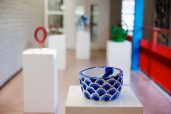 Foto: Bram Saeys; Pius X Eindexamen presentatie optreden, kunstwerken