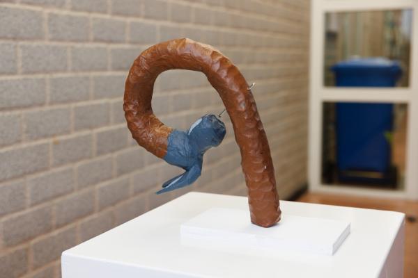 Foto: Bram Saeys; Pius X Eindexamen presentatie optreden, kunstwerken