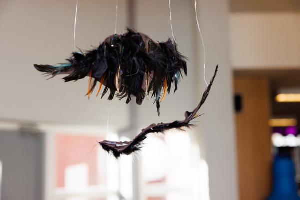 Foto: Bram Saeys; Pius X Eindexamen presentatie optreden, kunstwerken