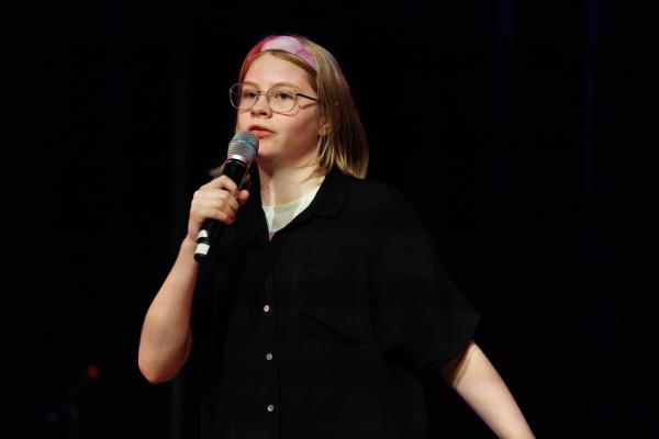 Foto: Bram Saeys; Pius X Eindexamen presentatie optreden, kunstwerken