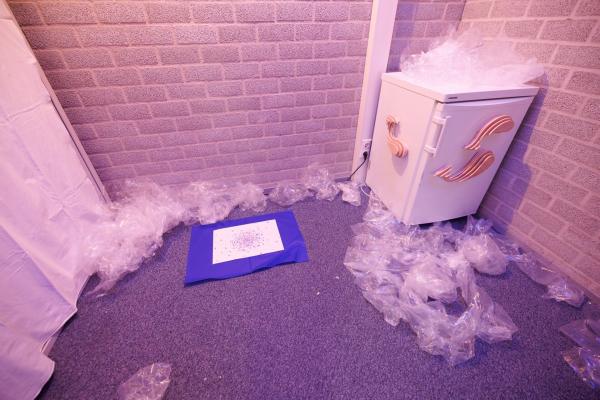 Foto: Bram Saeys; Pius X Eindexamen presentatie optreden, kunstwerken